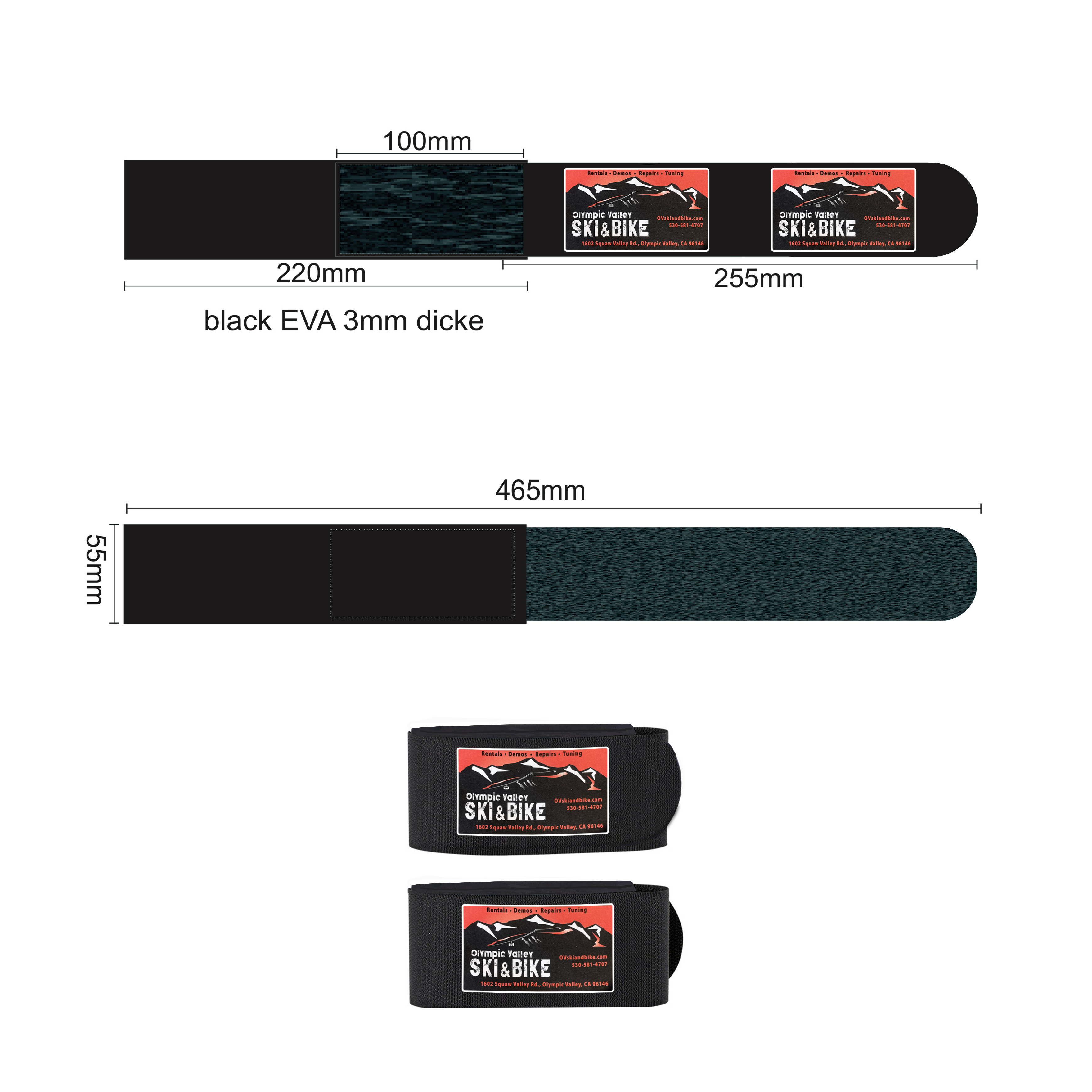 	Custom Velcro Ski Straps 
