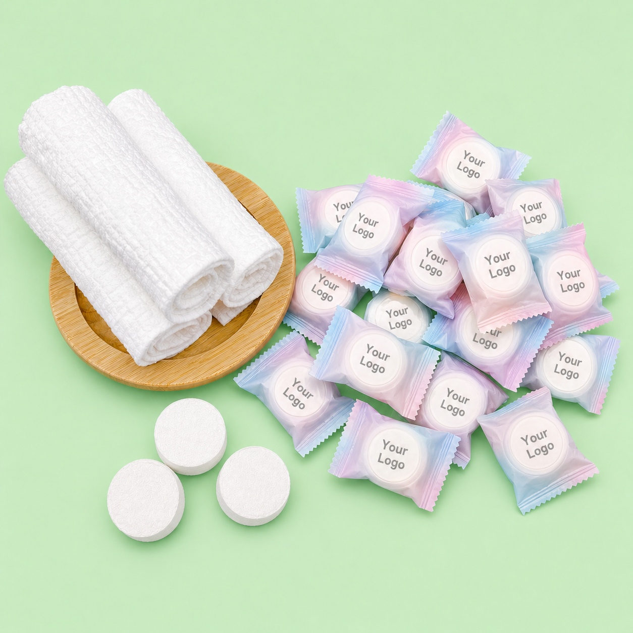 Custom Compressed Towel Tablets with Logo | Personalized Promotional Towels - custom-compressed-towel.com